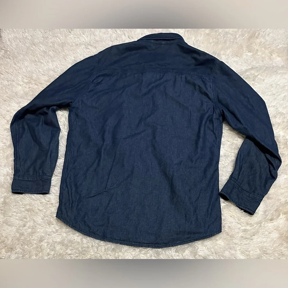 Smith’s Workwear Size Medium (Fits Like A Large) Blue Denim Shirt Shacket EUC